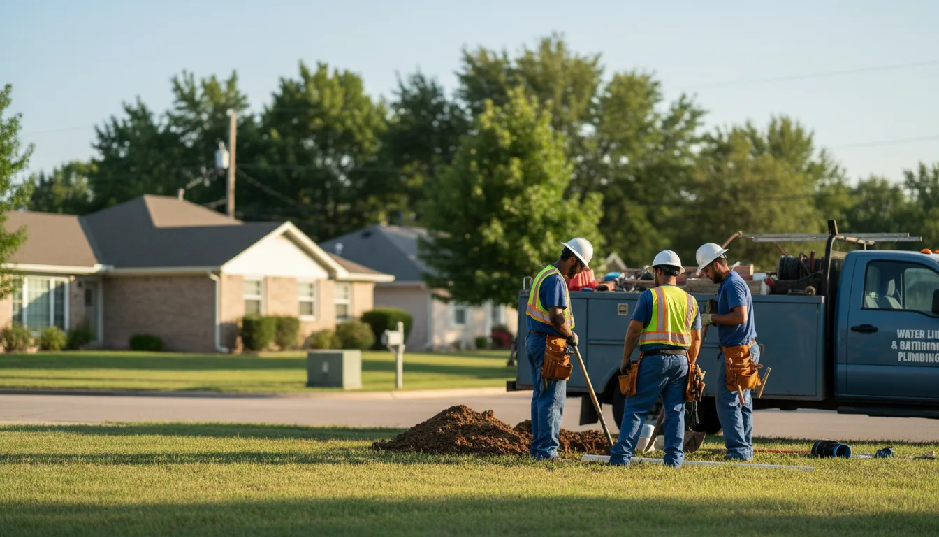 Residential water line and bathroom plumbing service in Gallant, AL